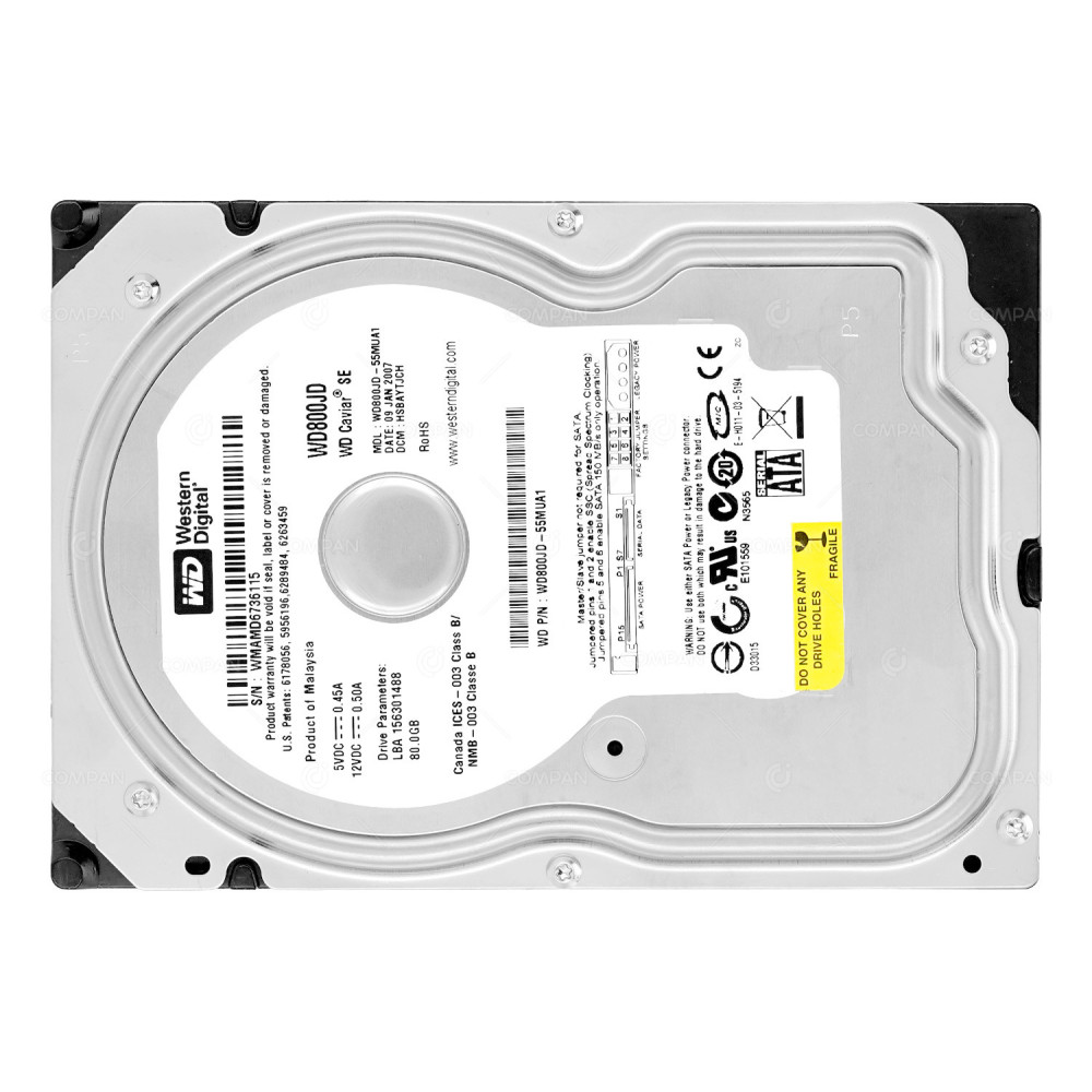 WD800JD WD 80GB 7.2K SATA 3.5 LFF HOT-SWAP
